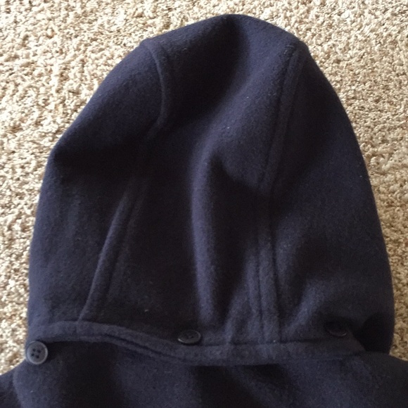 Talbots knee length pea coat/zipper/button hoodie - Picture 6 of 8